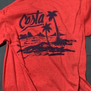 Costa Red Graphic Men's Shirt